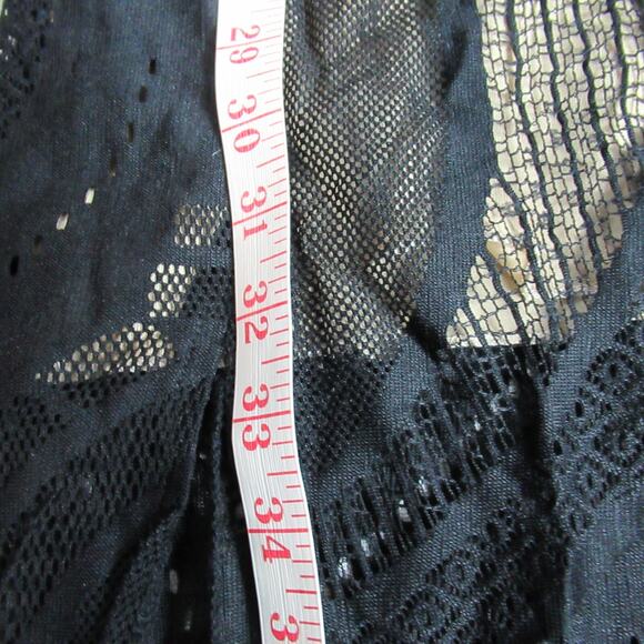 Touche Dress Women M Black Goth Sleeveless Lace Crochet Maxi Witchy Vamp Evening - Picture 7 of 11